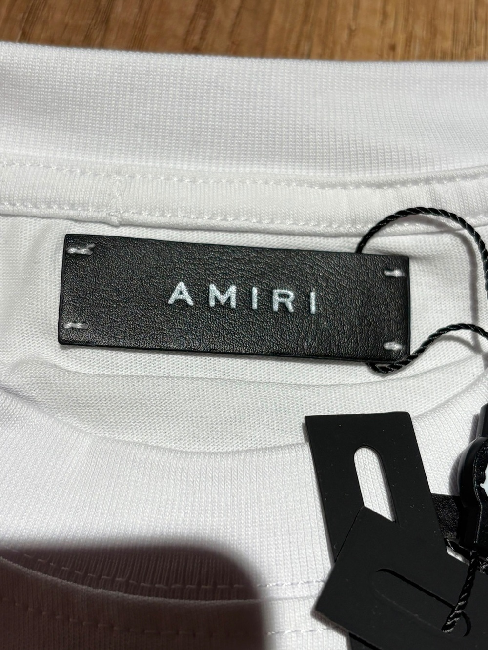 Amiri Mens White Tee Shirt with Black Logo Brand New - Picture 7 of 11